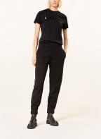 BOSS Pants EJOY in jogger style with sequin trim, Color: BLACK (Image 1)