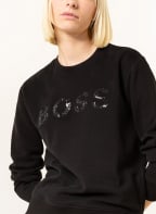 BOSS Sweatshirt ELABOSS mit Paillettenbesatz, Farbe: SCHWARZ (Bild 1)