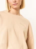 BOSS Sweatshirt ECAL with tuxedo stripes, Color: BEIGE (Image 1)
