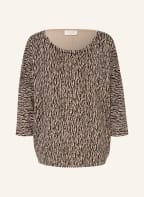 FREEQUENT Sweter JONE z rękawem 3/4, Kolor: CZARNY/ CAMELOWY (Obrazek 1)