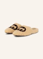 GUCCI Echtfell-Mules, Farbe: BEIGE (Bild 1)