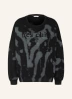 FrogBox Sweatshirt mit Schmucksteinbesatz, Farbe: SCHWARZ/ GRAU (Bild 1)