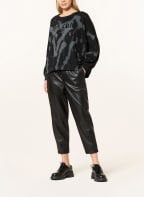 FrogBox Sweatshirt mit Schmucksteinbesatz, Farbe: SCHWARZ/ GRAU (Bild 1)
