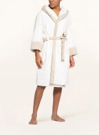 ETRO Home Unisex-Bademantel mit Kapuze, Farbe: WEISS/ BEIGE (Bild 1)