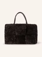 BOTTEGA VENETA Handtasche mit Pouch und Lammfellbesatz, Farbe: FONDANT (Bild 1)