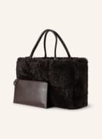 BOTTEGA VENETA Handtasche mit Pouch und Lammfellbesatz, Farbe: FONDANT (Bild 1)