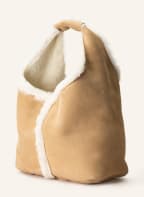 GAVAZZENI Hobo-Bag DIANA SMALL mit Kunstfell-Besatz, Farbe: BEIGE (Bild 1)