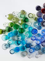 pols potten Set of 6 champagne glasses, Color: LIGHT GREEN/ PURPLE/ BLUE (Image 1)