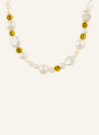 WALD Halskette SMILIE DUDE, Farbe: WEISS/ GELB/ GOLD (Bild 1)