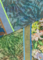 CODELLO Schal mit Glitzergarn, Farbe: BLAU/ GRÜN/ GELB (Bild 1)