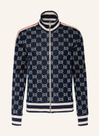GUCCI Sweatjacke mit Galonstreifen, Farbe: DUNKELBLAU/ ROT/ BEIGE (Bild 1)