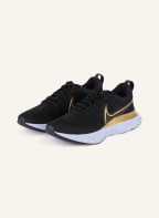 Nike Laufschuhe REACT INFINITY RUN FLYKNIT, Farbe: SCHWARZ/ GOLD (Bild 1)