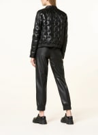 MILESTONE Steppjacke DARINA aus Leder, Farbe: SCHWARZ (Bild 1)
