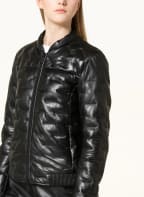 MILESTONE Steppjacke DARINA aus Leder, Farbe: SCHWARZ (Bild 1)