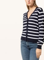 darling harbour Strickjacke, Farbe: DUNKELBLAU/ WEISS (Bild 1)