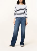 darling harbour Sweater , Color: WHITE/ DARK BLUE (Image 1)