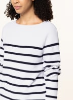 darling harbour Sweater , Color: WHITE/ DARK BLUE (Image 1)