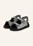 KURT GEIGER Sandals ORSON with decorative gems, Color: BLACK/ WHITE (Image 1)