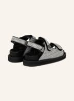 KURT GEIGER Sandals ORSON with decorative gems, Color: BLACK/ WHITE (Image 1)