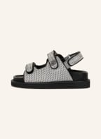 KURT GEIGER Sandals ORSON with decorative gems, Color: BLACK/ WHITE (Image 1)