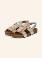TORY BURCH Sandals KILTIE, Color: GOLD/ SILVER (Image 1)
