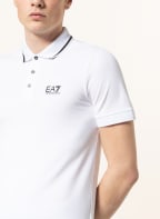 EA7 EMPORIO ARMANI Piqué-Poloshirt, Farbe: WEISS (Bild 1)