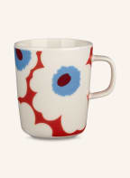 marimekko Set of 2 mugs OIVA/UNIKKO, Color: ECRU/ ORANGE/ LIGHT BLUE (Image 1)