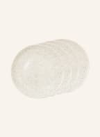 BROSTE COPENHAGEN Set of 4 dessert plates NORDIC VANILLA, Color: CREAM (Image 1)