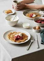 BROSTE COPENHAGEN Set of 4 dessert plates NORDIC VANILLA, Color: CREAM (Image 1)