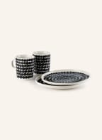 marimekko 4-piece Breakfast set OIVA/SIIRTOLAPUUTARHA, Color: BLACK/ CREAM (Image 1)