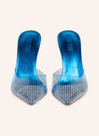 PARIS TEXAS Mules with decorative gems, Color: NEON BLUE (Image 1)