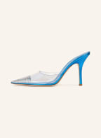 PARIS TEXAS Mules with decorative gems, Color: NEON BLUE (Image 1)