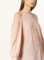 STELLA McCARTNEY Cold-shoulder blouse made of silk, Color: LIGHT ORANGE (Image 1)