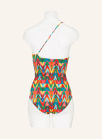 VALENTINO One-shoulder swimsuit, Color: RED/ GREEN/ BLUE (Image 1)