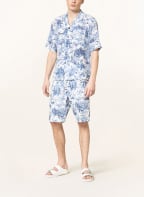 120%lino Resorthemd Comfort Fit aus Leinen, Farbe: WEISS/ DUNKELBLAU (Bild 1)