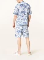 120%lino Resorthemd Comfort Fit aus Leinen, Farbe: WEISS/ DUNKELBLAU (Bild 1)