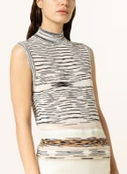 MISSONI Stricktop , Farbe: WEISS/ SCHWARZ/ BEIGE (Bild 1)