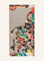 Salvatore Ferragamo Seidentuch, Farbe: PETROL/ ROT/ NUDE (Bild 1)