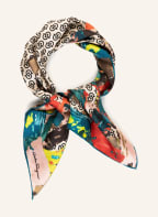Salvatore Ferragamo Seidentuch, Farbe: PETROL/ ROT/ NUDE (Bild 1)