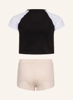 Calvin Klein Shorty-Schlafanzug INTENSE POWER, Farbe: SCHWARZ/ WEISS/ HELLORANGE (Bild 1)