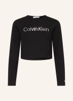 Calvin Klein Cropped-Longsleeve, Farbe: SCHWARZ/ SILBER (Bild 1)