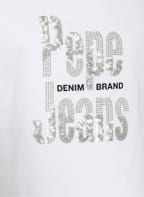 Pepe Jeans T-Shirt mit Pailletten, Farbe: WEISS/ SILBER (Bild 1)