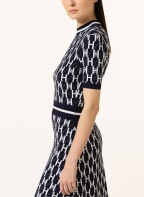HUGO Knit dress SADRESSY, Color: DARK BLUE/ WHITE (Image 1)