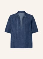 VALENTINO Short-sleeved shirt regular fit made of denim, Color: BLUE (Image 1)