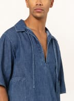 VALENTINO Short-sleeved shirt regular fit made of denim, Color: BLUE (Image 1)