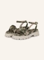 KENNEL & SCHMENGER Plateau-Sandalen, Farbe: OLIV/ GRÜN/ CREME (Bild 1)