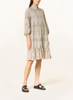 LUISA CERANO Dress in lace with 3/4 sleeves, Color: BEIGE (Image 1)
