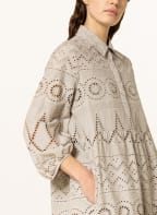 LUISA CERANO Dress in lace with 3/4 sleeves, Color: BEIGE (Image 1)