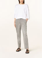 LUISA CERANO Blusenshirt im Materialmix mit 3/4-Arm, Farbe: WEISS (Bild 1)