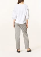 LUISA CERANO Blusenshirt im Materialmix mit 3/4-Arm, Farbe: WEISS (Bild 1)